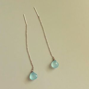 Delicate bead hanging earrings, made in Hawaii